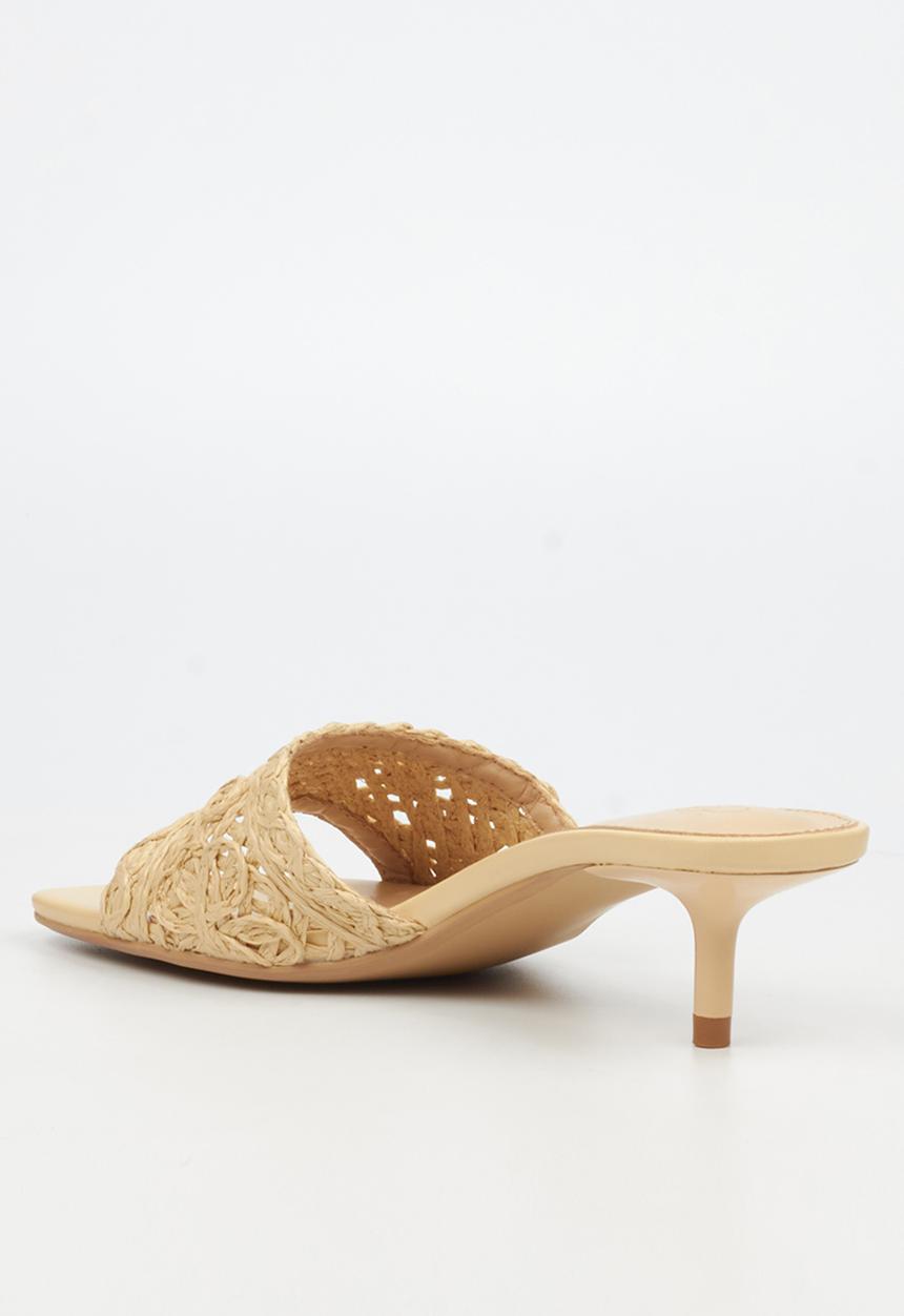 Miss Black - Devlin 1 macrame low heel - natural