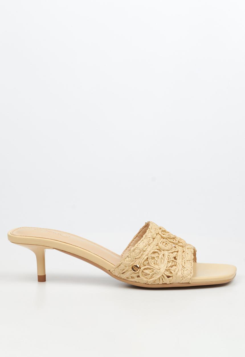 Miss Black - Devlin 1 macrame low heel - natural