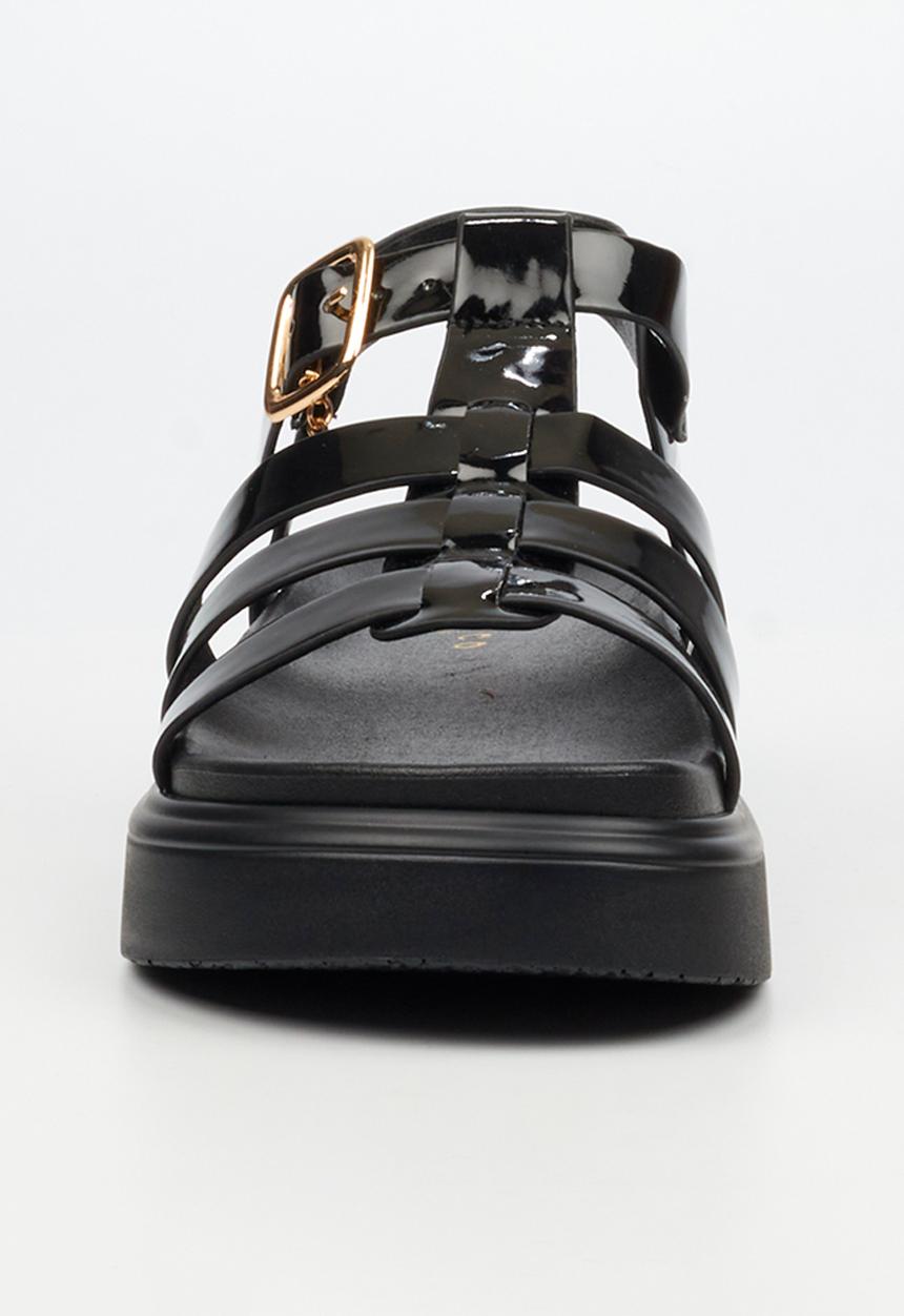Rock & Co - Absolut 11 triple strap t-bar chunky sandal - black