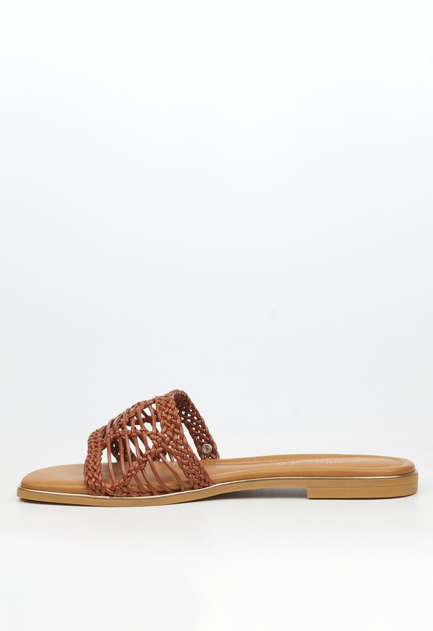 Miss Black - Elaine 3 macrame sandal - tan