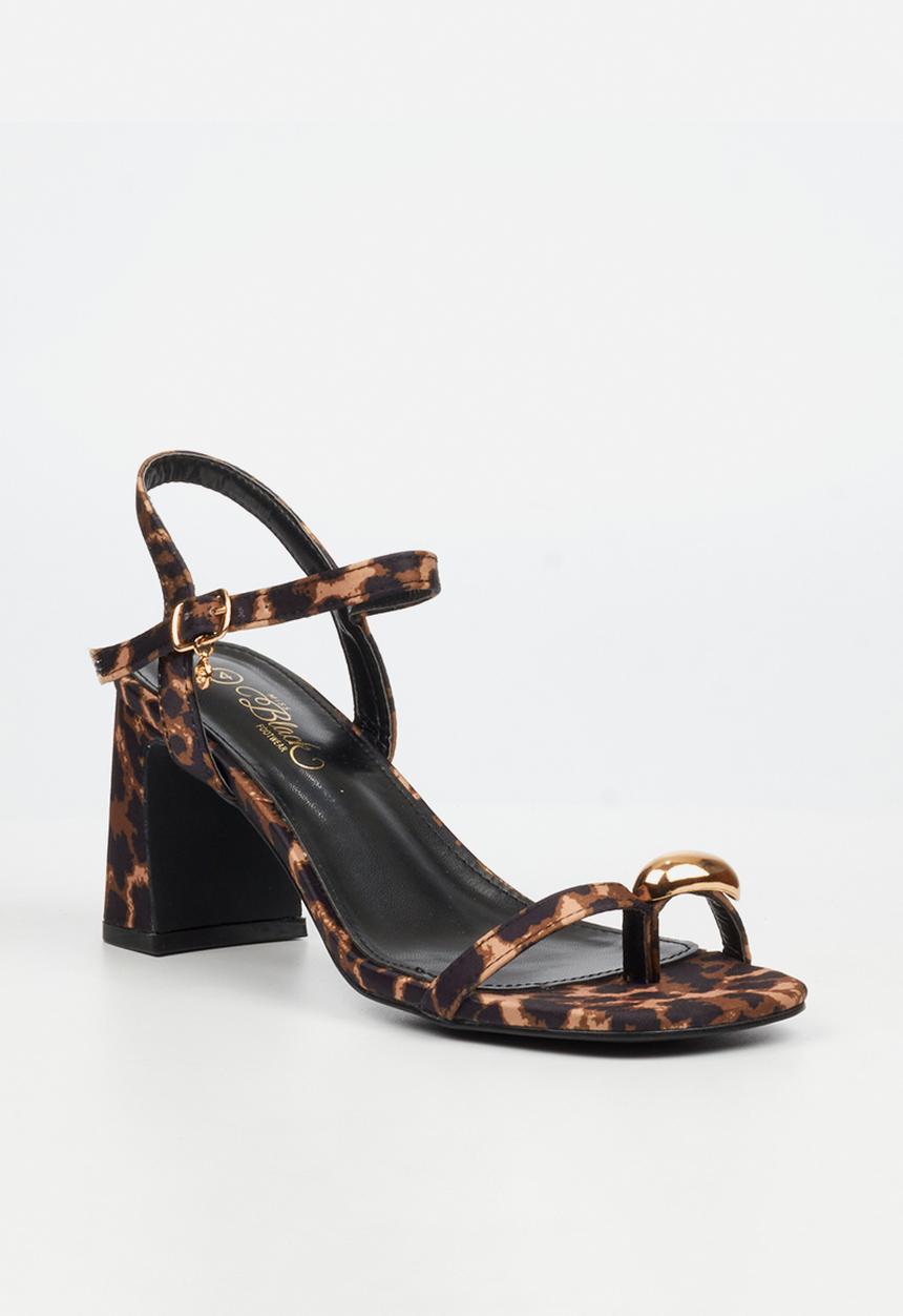 Miss Black - Lenor 1 classic block heel - leopard