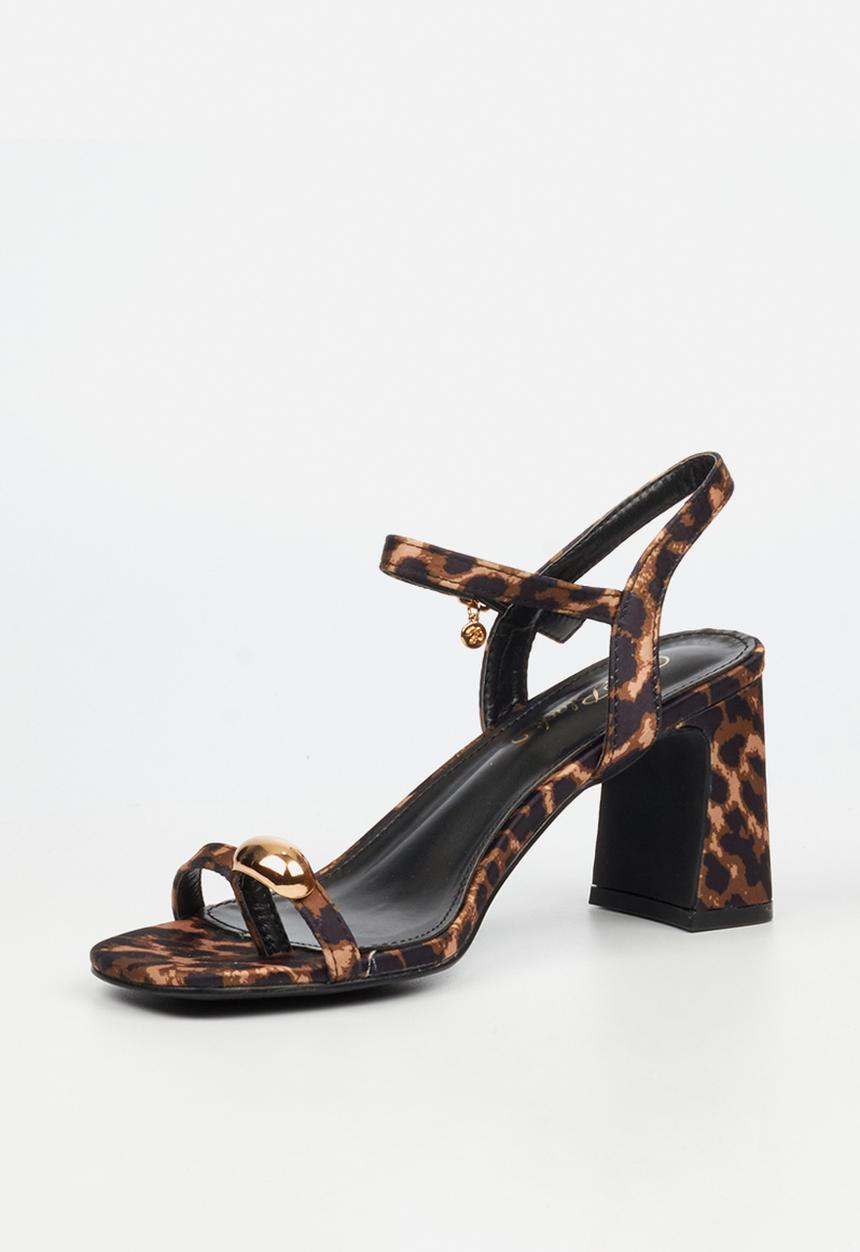 Miss Black - Lenor 1 classic block heel - leopard