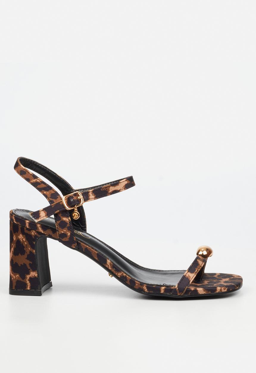 Miss Black - Lenor 1 classic block heel - leopard