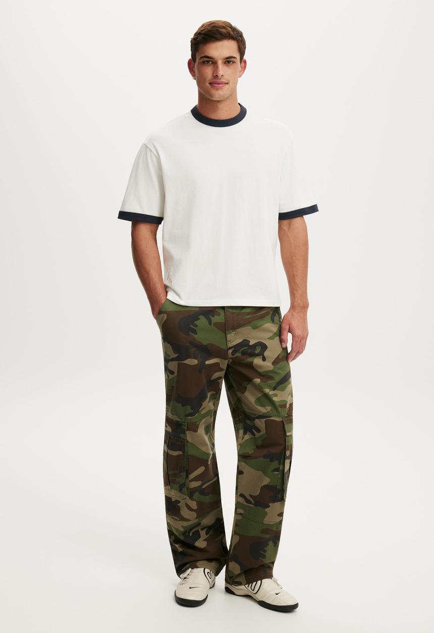 Cotton On - Baggy Cargo Pant - Jungle Camo
