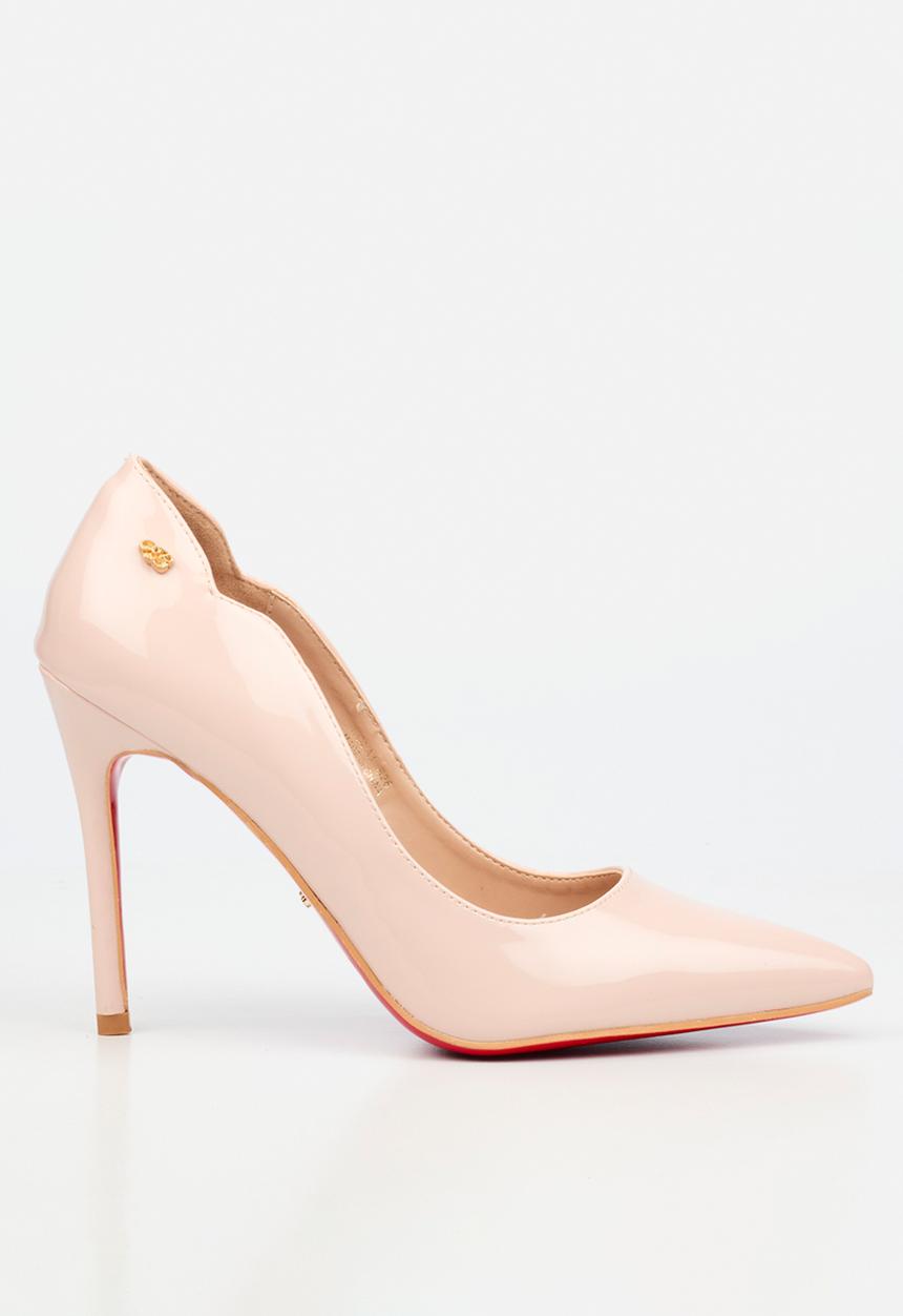 Miss Black - Lola 1 classic scallop heel - pink