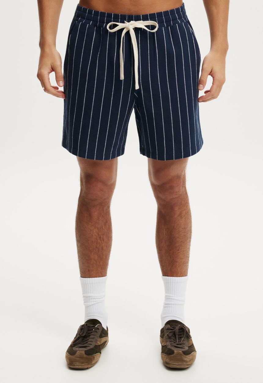 Cotton On - Easy Short-Navy Thin Stripe