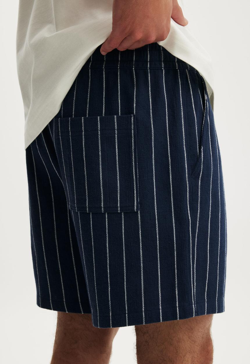 Cotton On - Easy Short-Navy Thin Stripe