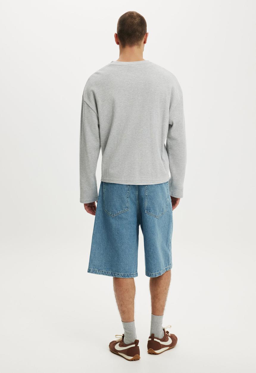Cotton On - Super Baggy Jort-Stealers Blue