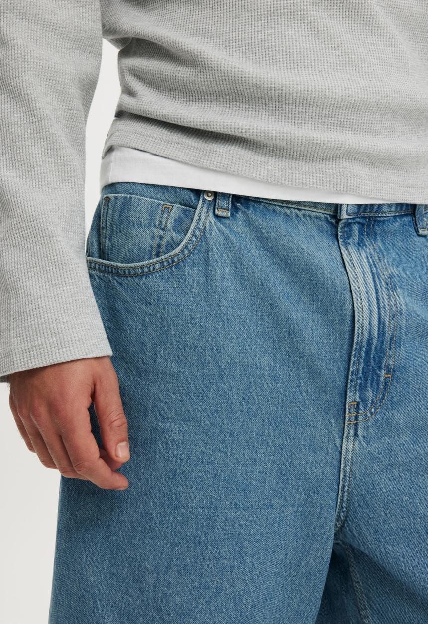 Cotton On - Super Baggy Jort-Stealers Blue