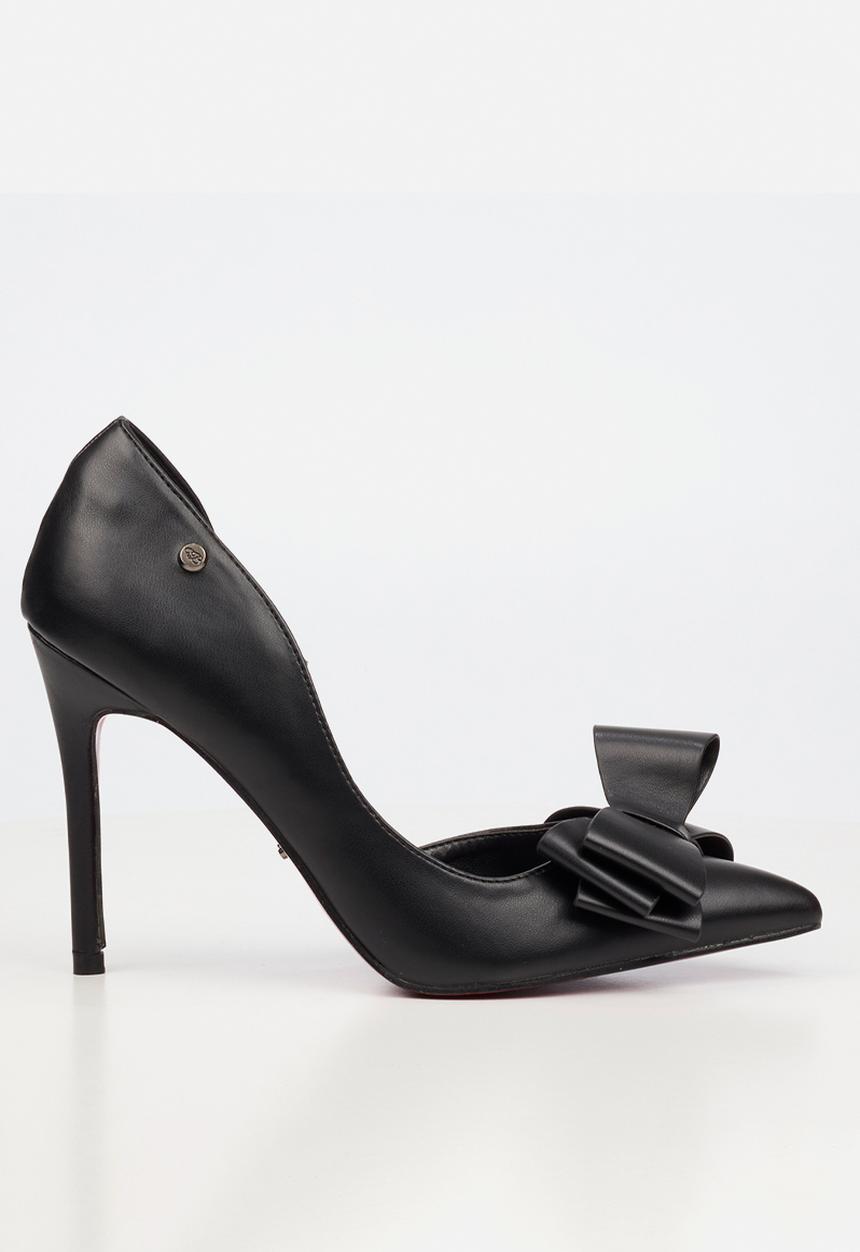 Miss Black - Lola 76 bow heel - black