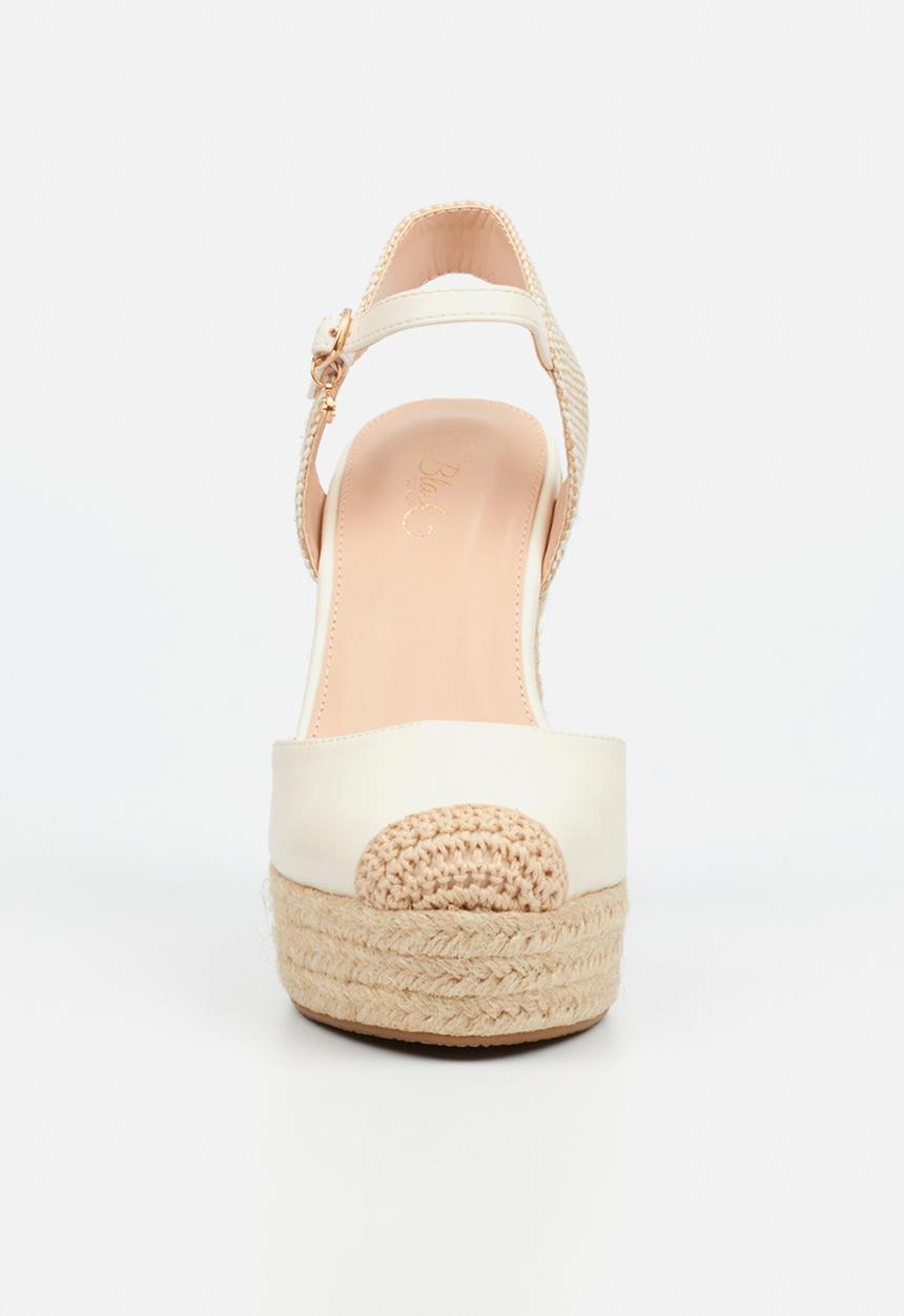 Miss Black - Moniker 9 classic platform wedge - ivory