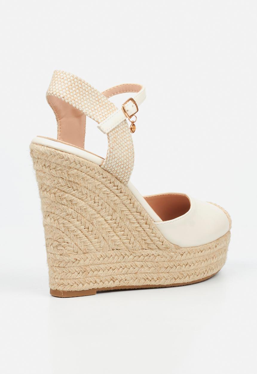 Miss Black - Moniker 9 classic platform wedge - ivory