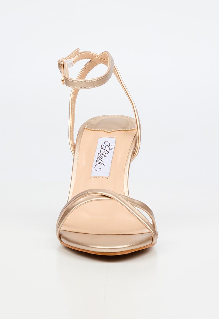 Miss Black - Nelly 1 classic ankle-strap heel - champagne
