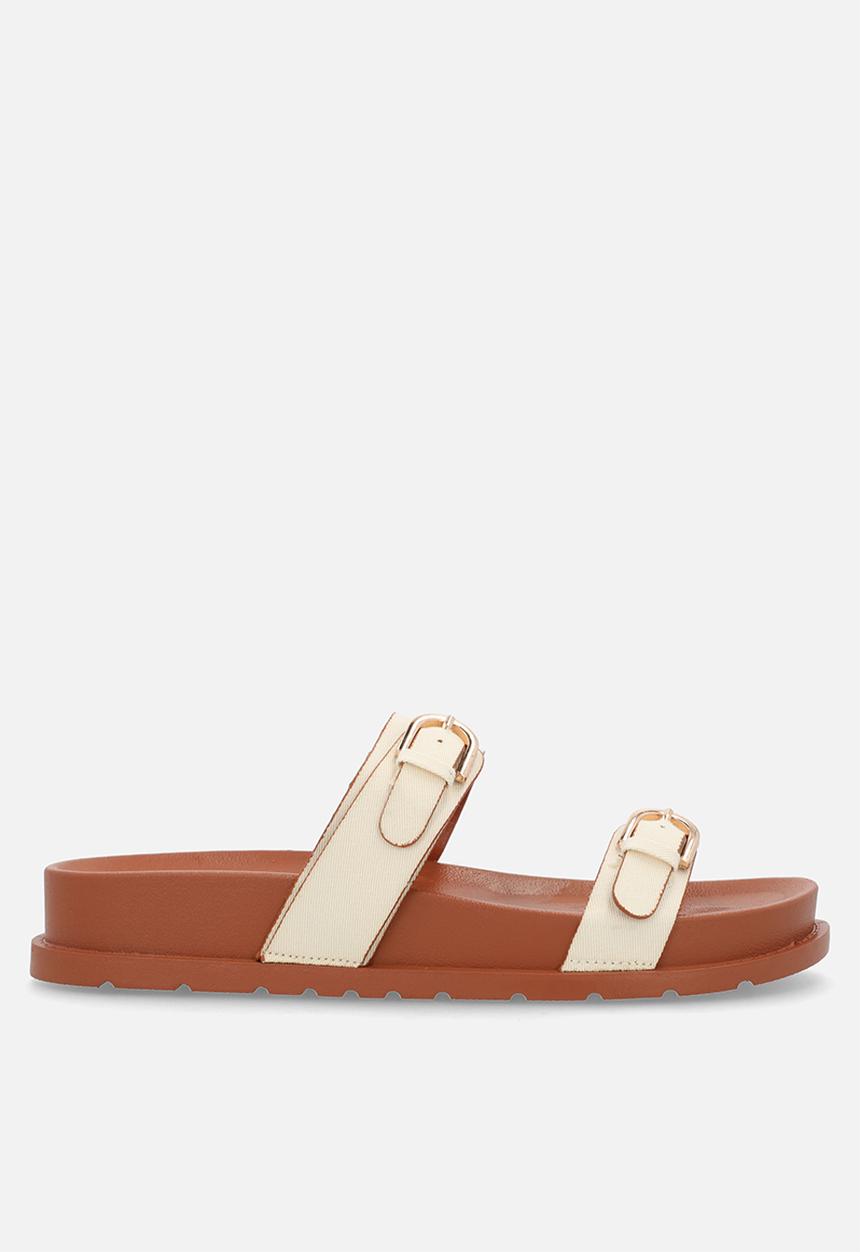 Madison® - Rose two strap slide - neutral// tan multi