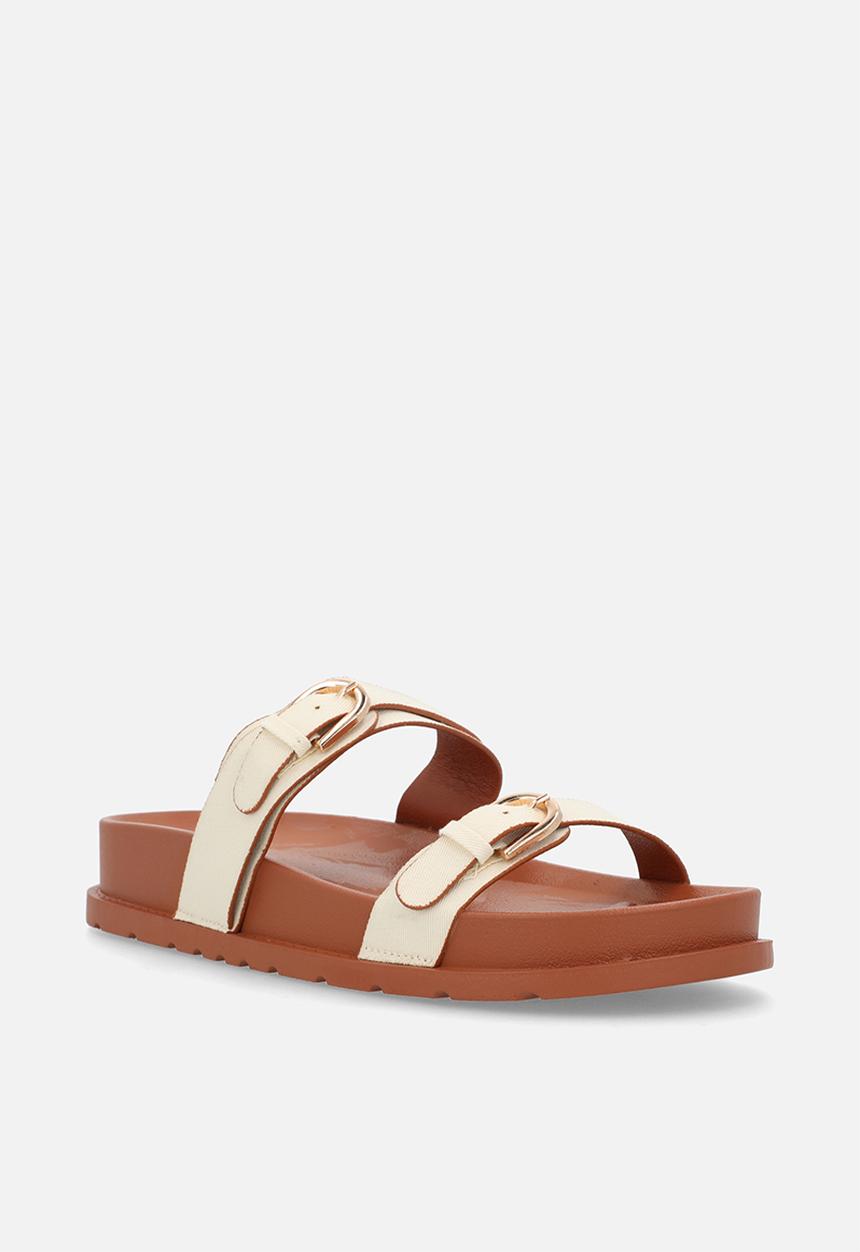 Madison® - Rose two strap slide - neutral// tan multi