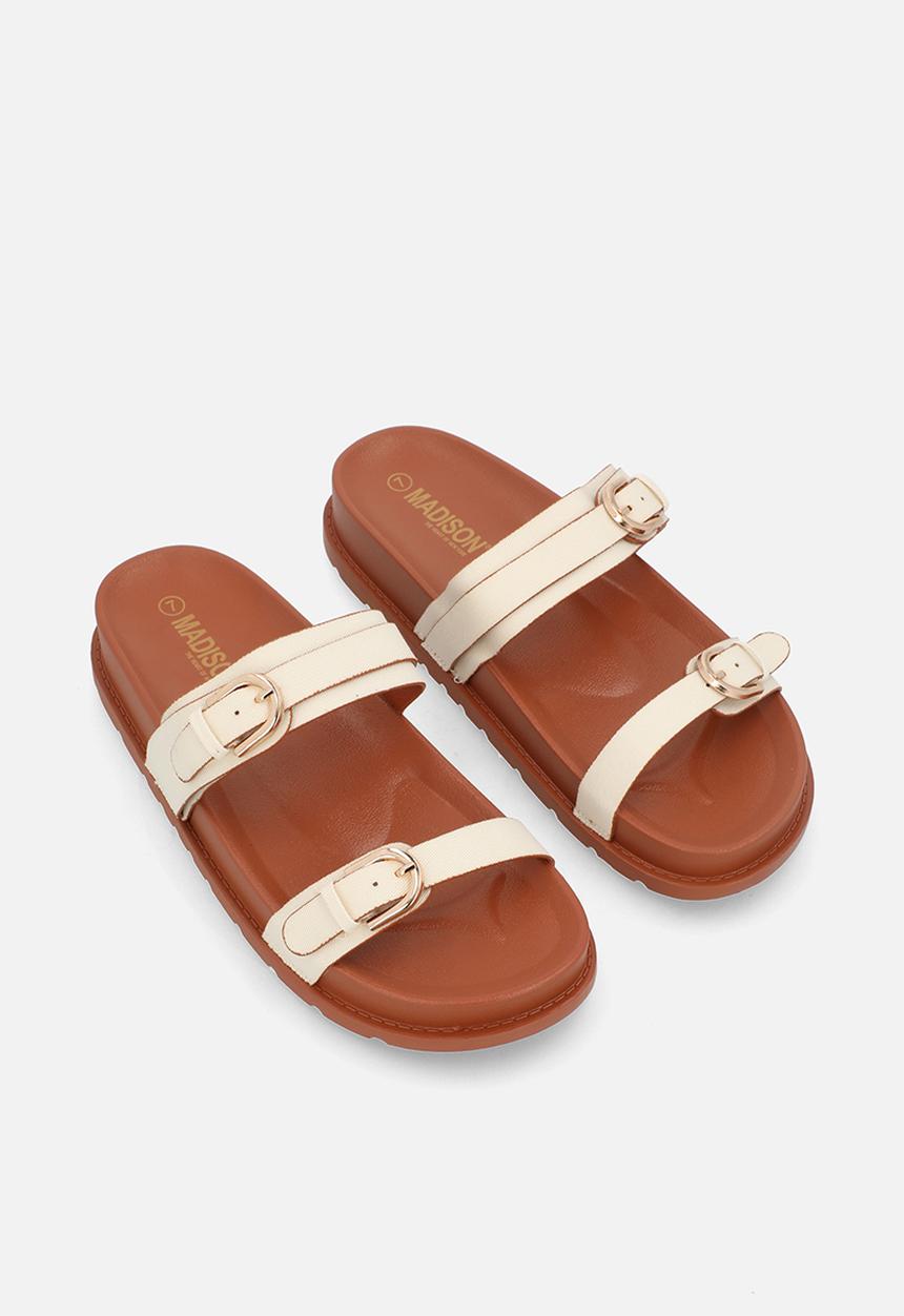 Madison® - Rose two strap slide - neutral// tan multi