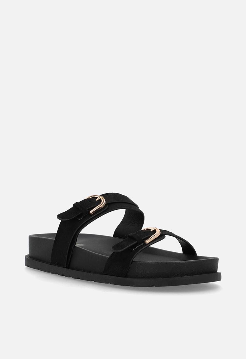 Madison® - Rose two strap slide - black