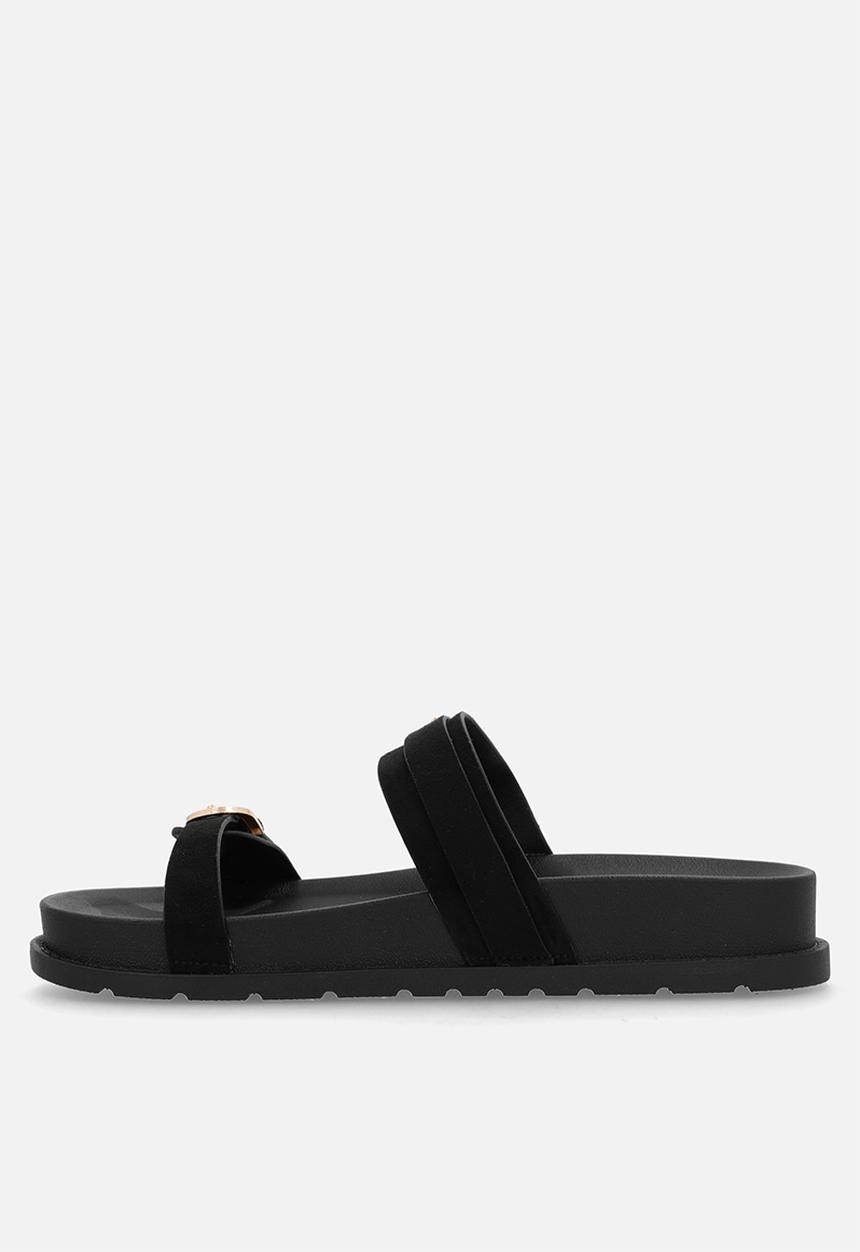 Madison® - Rose two strap slide - black