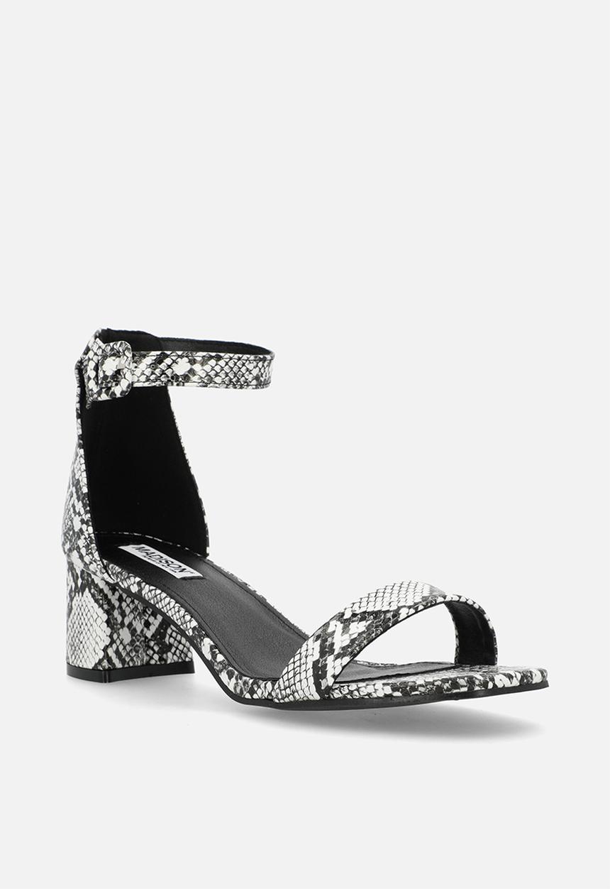Madison® - Amira 4 open toe ankle strap - black white