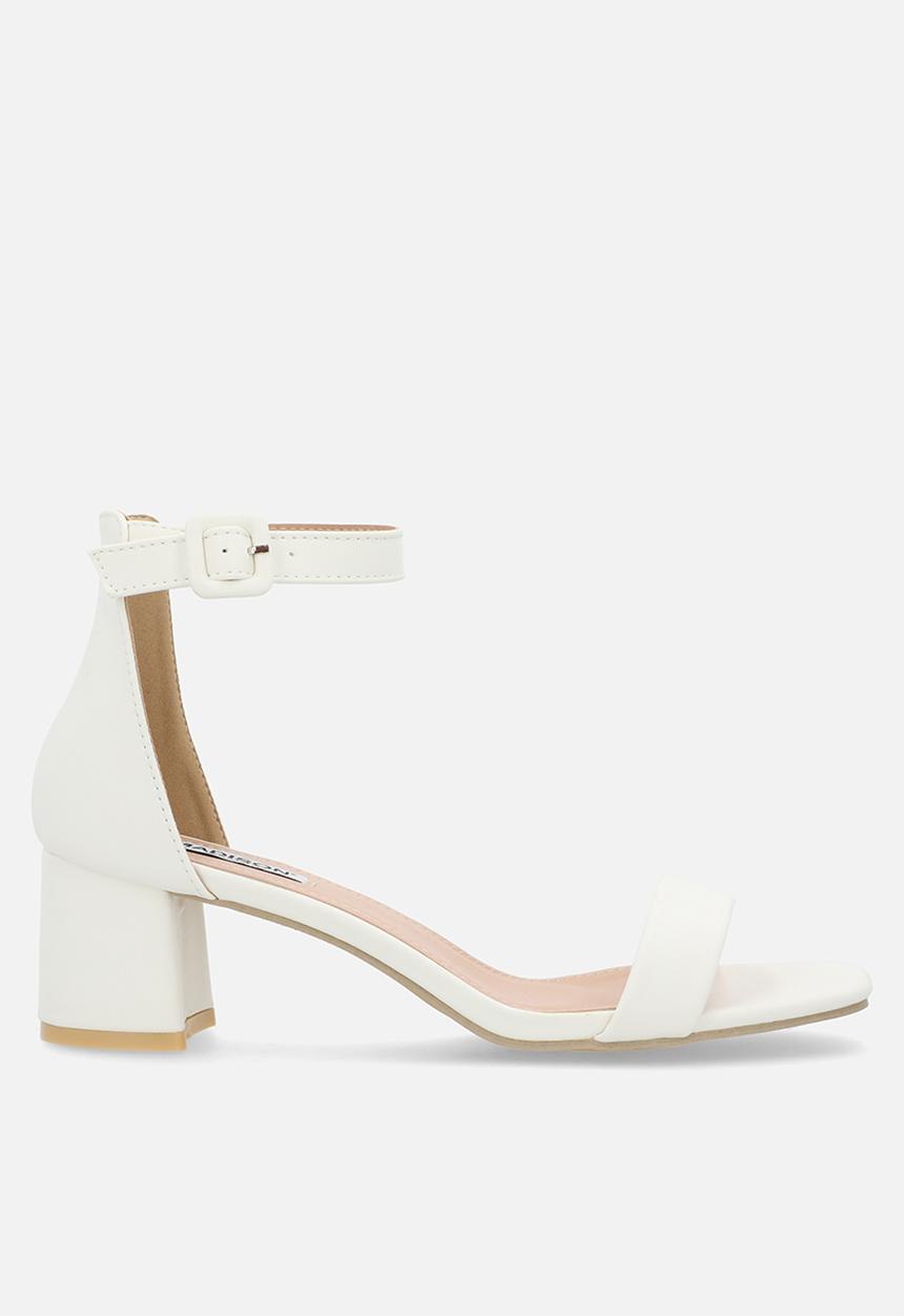 Madison® - Amira 4 open toe ankle strap - white