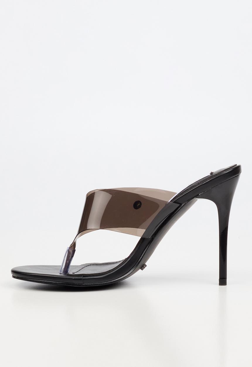 Miss Black - Nelly 9 vinyl strap heel - black