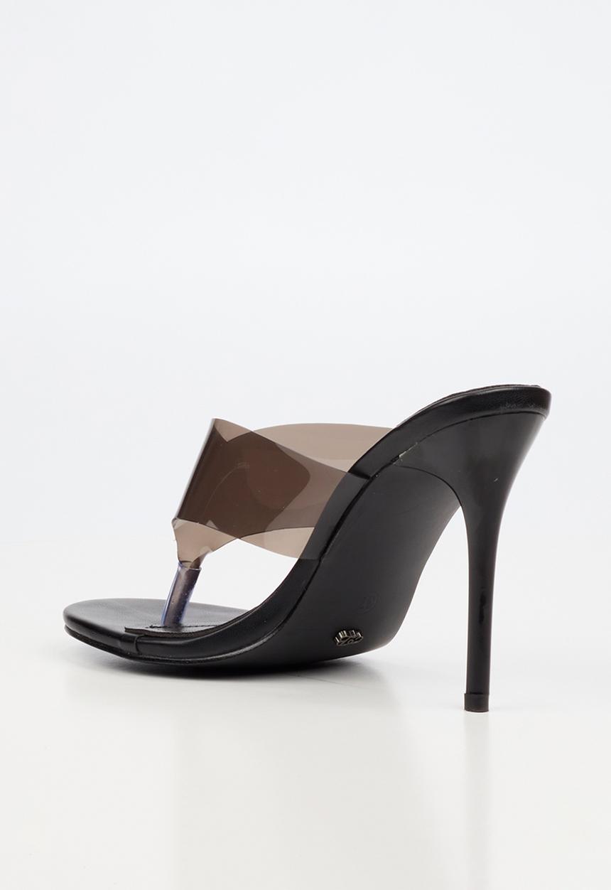 Miss Black - Nelly 9 vinyl strap heel - black