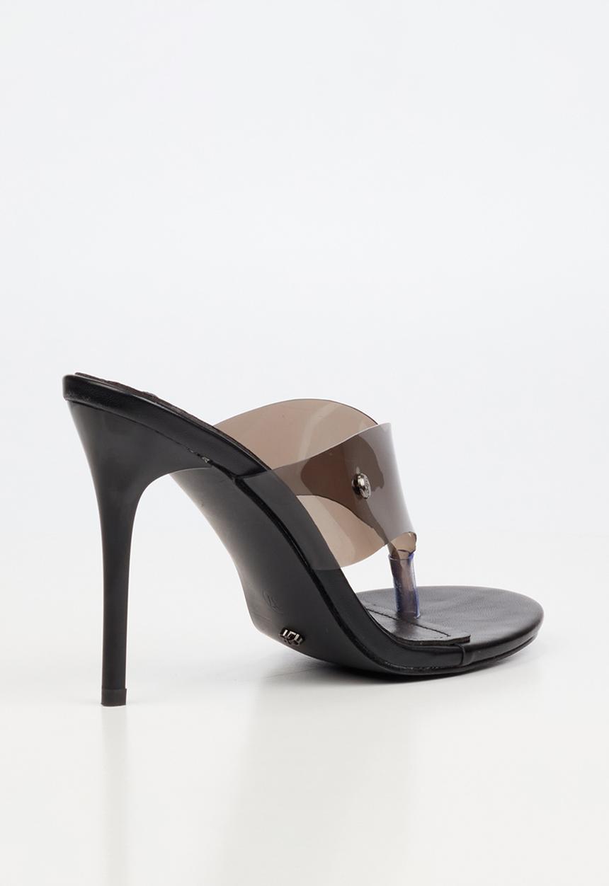 Miss Black - Nelly 9 vinyl strap heel - black