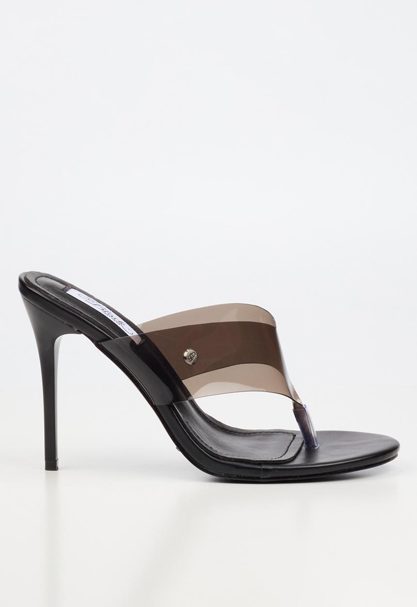 Miss Black - Nelly 9 vinyl strap heel - black