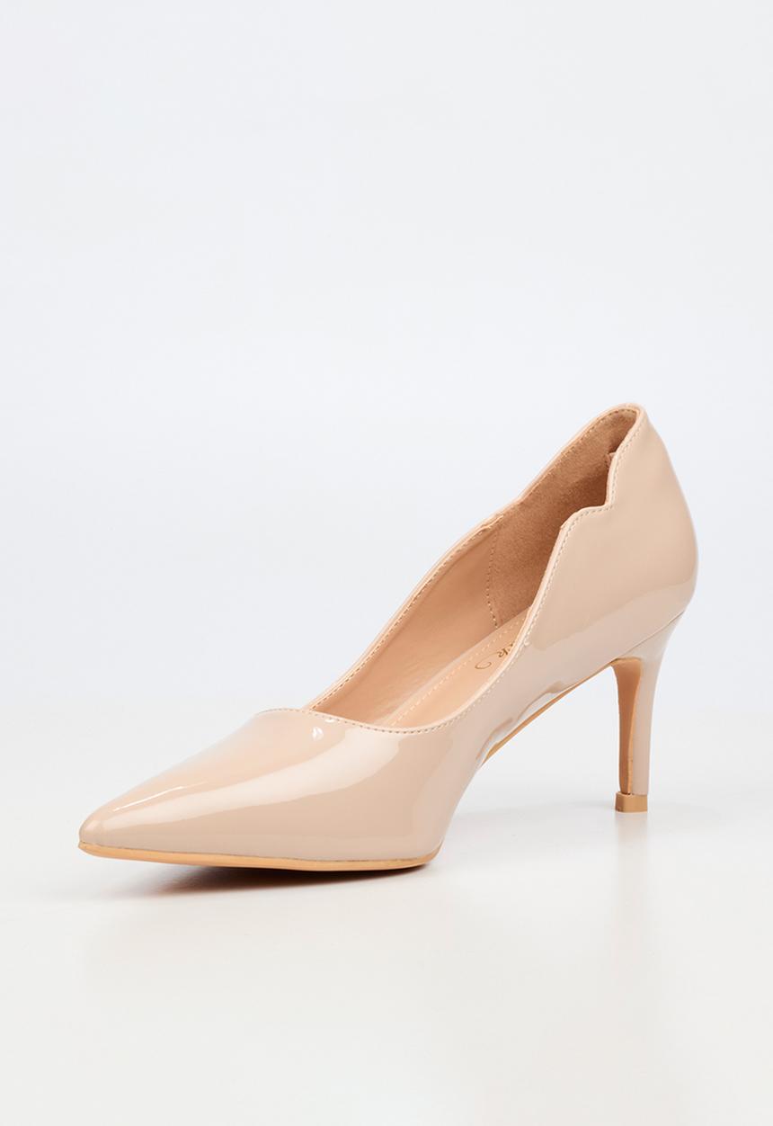 Miss Black - Nola 5 classic scallop heel - neutral