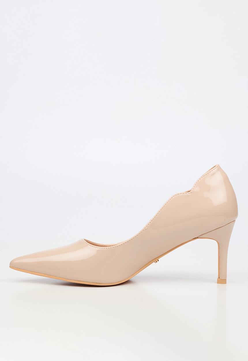 Miss Black - Nola 5 classic scallop heel - neutral
