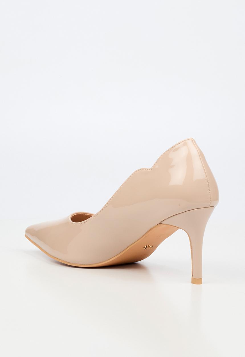 Miss Black - Nola 5 classic scallop heel - neutral