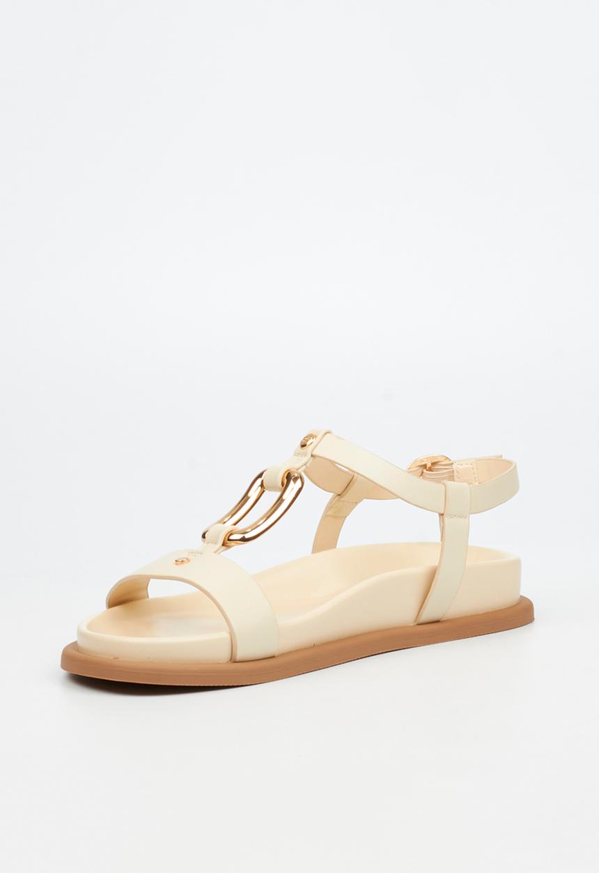 Miss Black - Polpetta 4 gold trim sandal - neutral