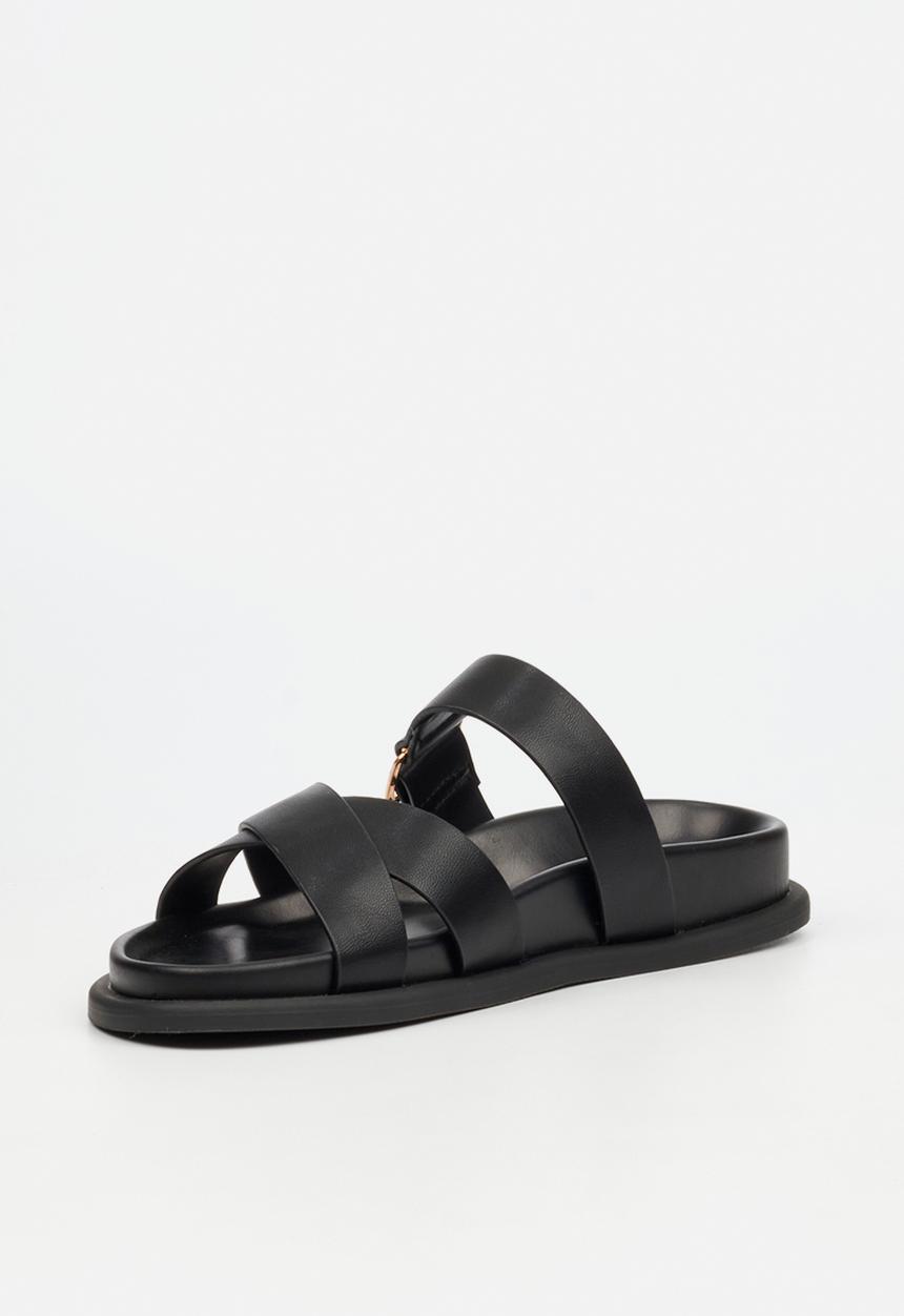 Miss Black - Polpetta 9 multi-strap buckle sandal - black