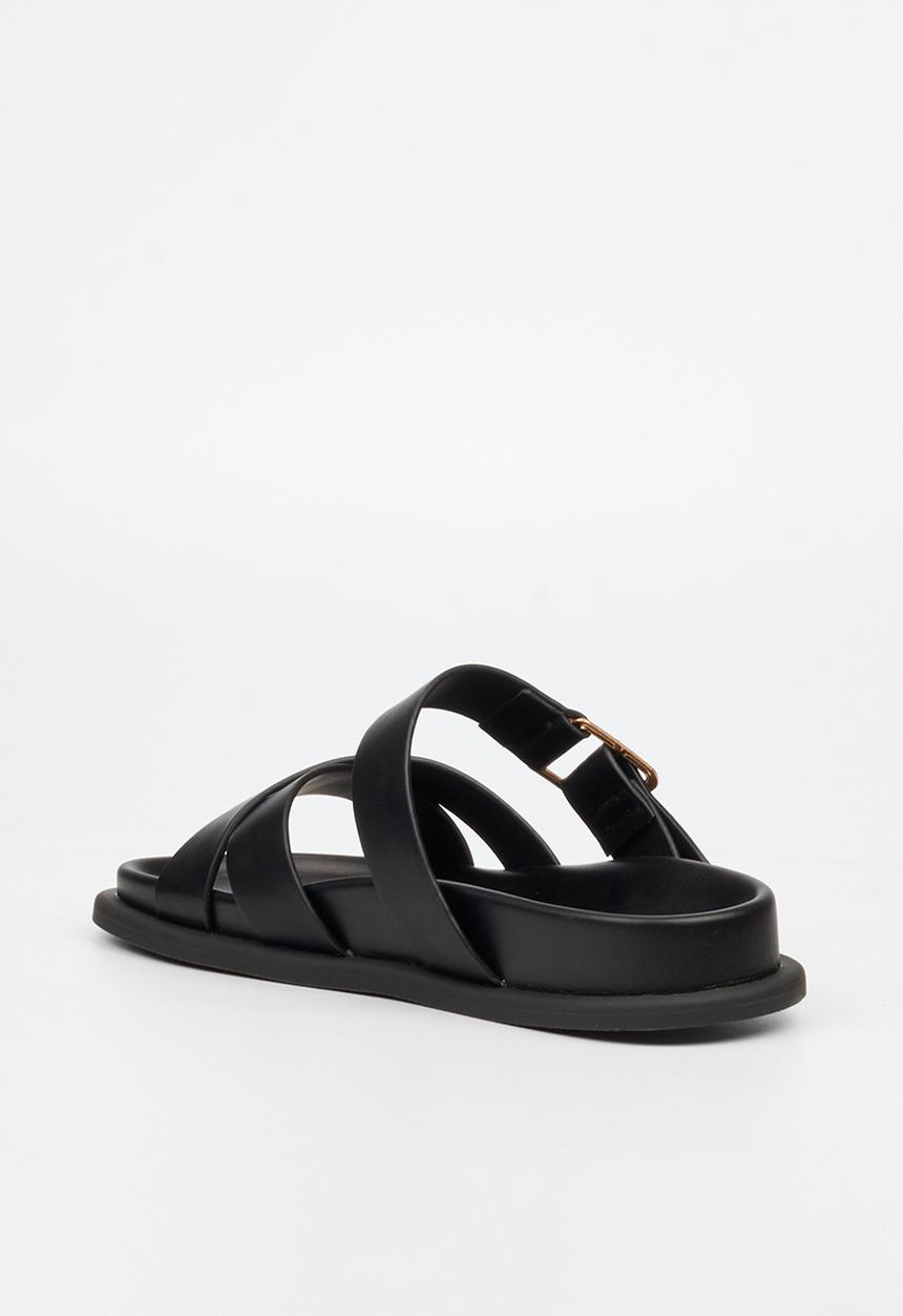 Miss Black - Polpetta 9 multi-strap buckle sandal - black