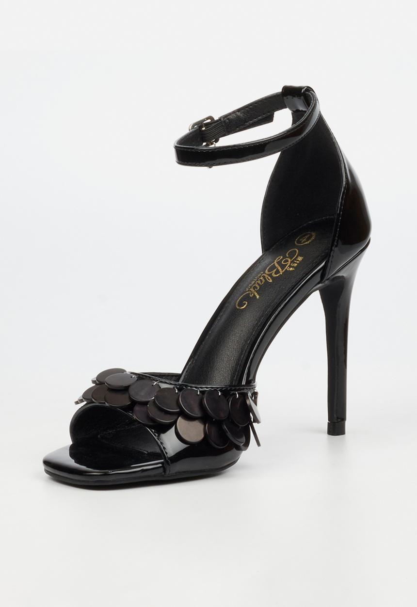 Miss Black - Tayla 1 shell ankle-strap heel - black