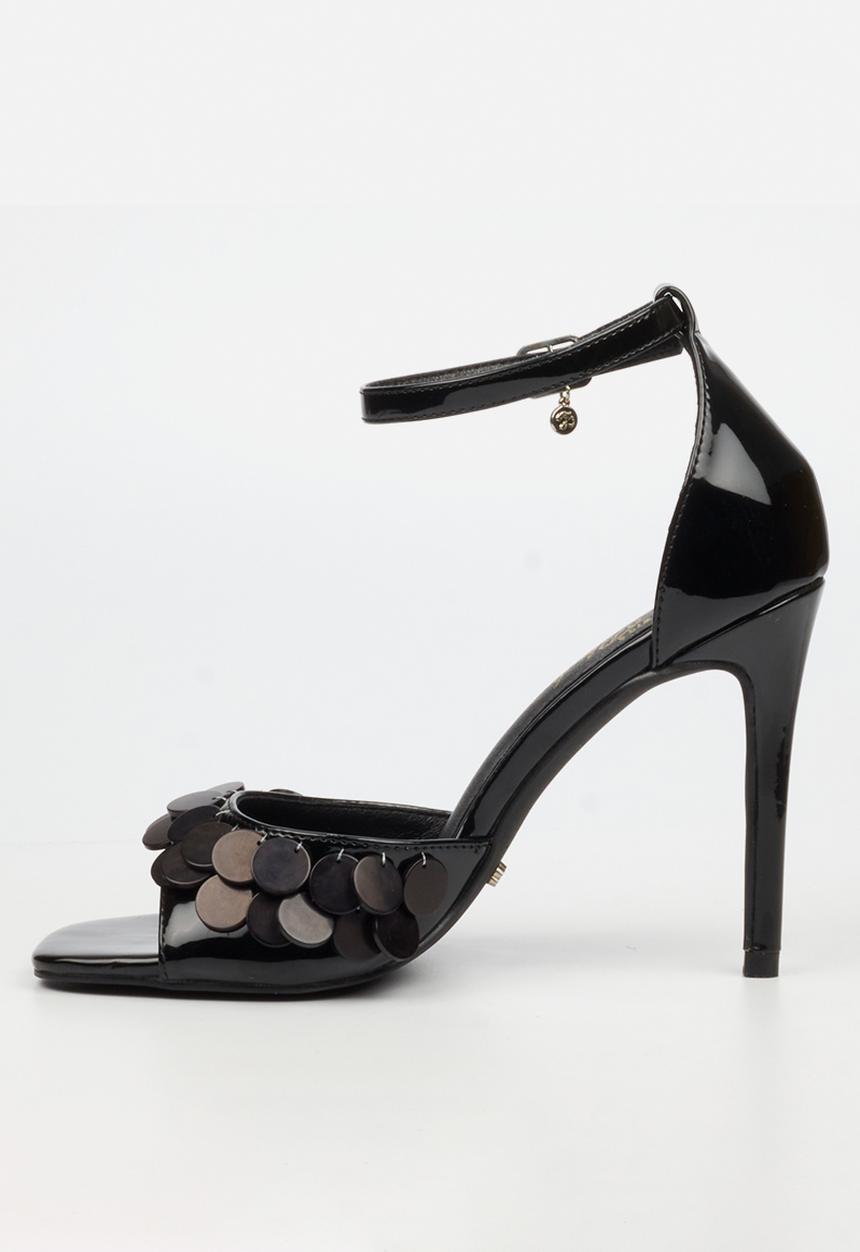 Miss Black - Tayla 1 shell ankle-strap heel - black