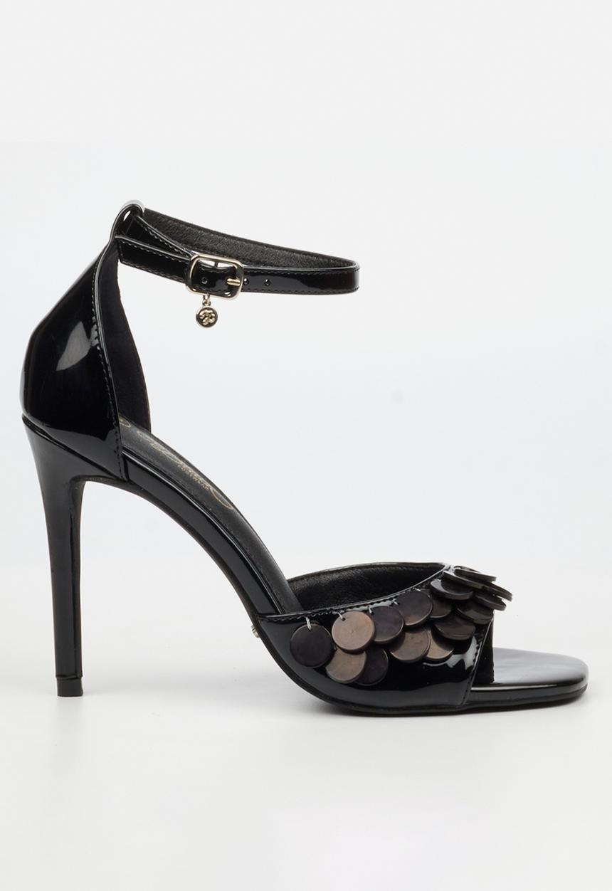 Miss Black - Tayla 1 shell ankle-strap heel - black