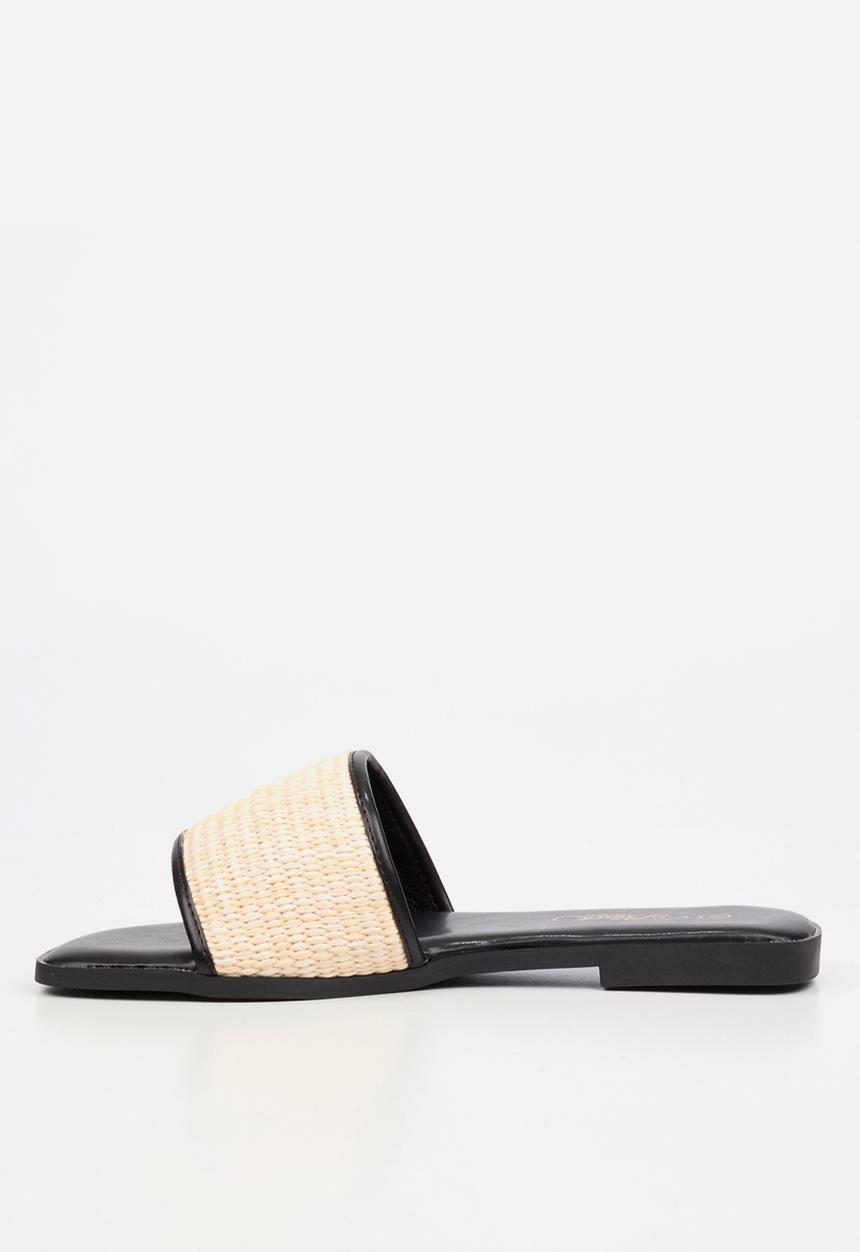 Miss Black - Zenia 1 raffia sandal - black