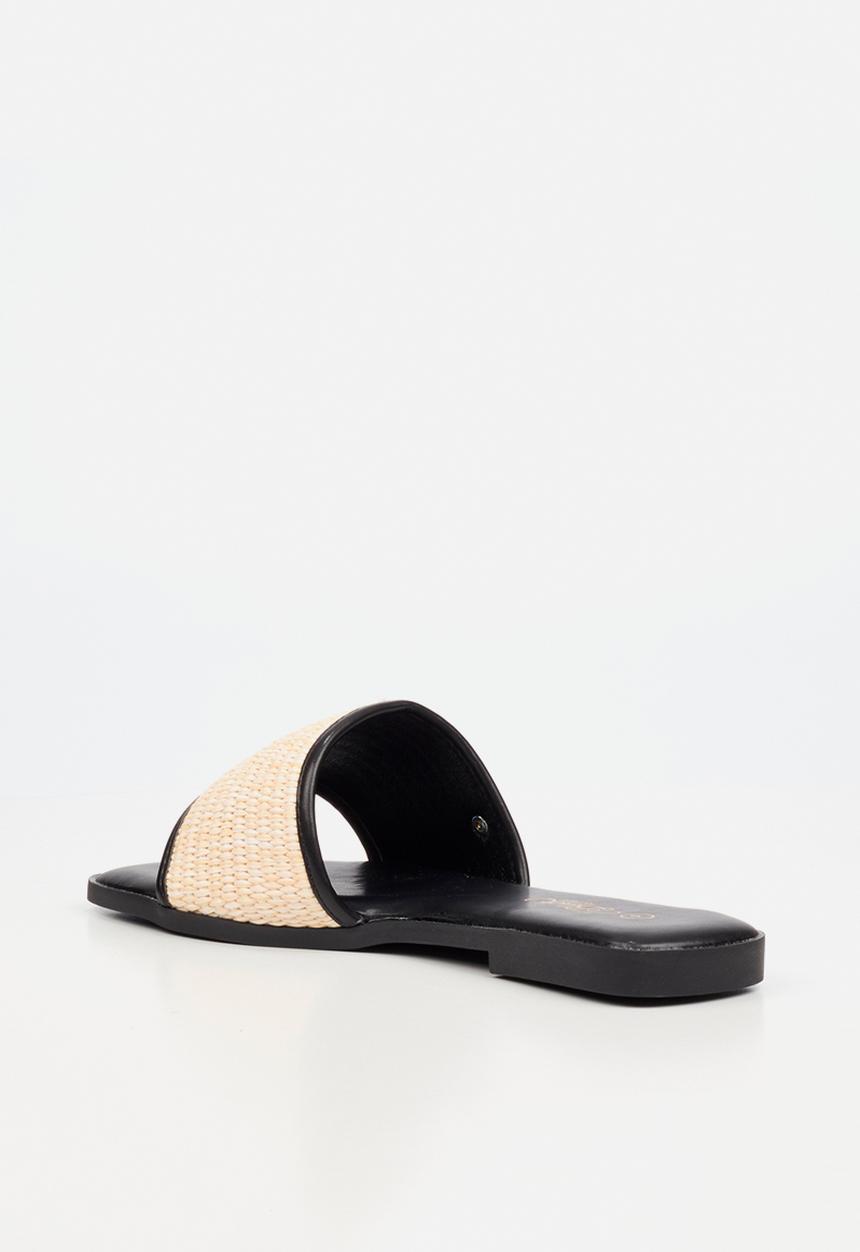 Miss Black - Zenia 1 raffia sandal - black
