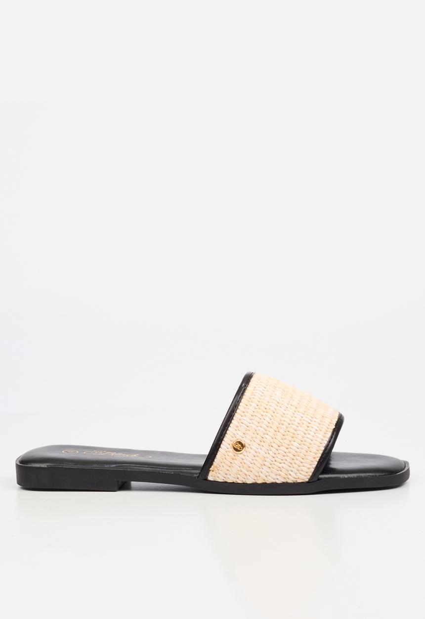 Miss Black - Zenia 1 raffia sandal - black