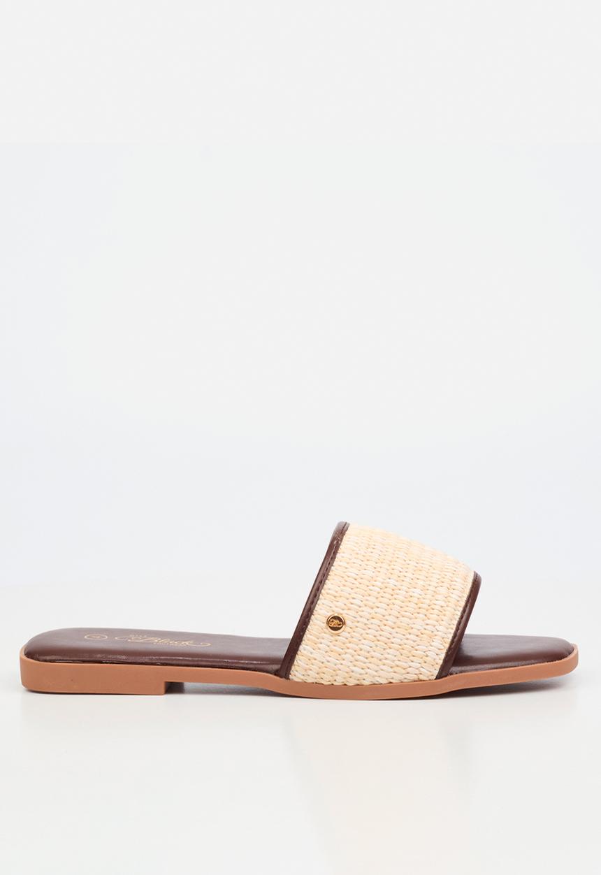 Miss Black - Zenia 1 raffia sandal - tan