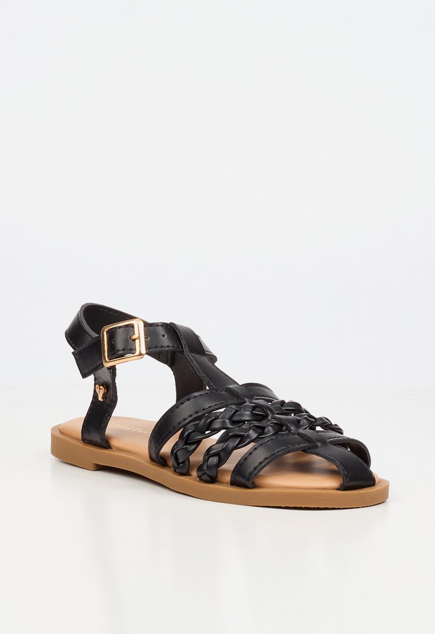 Flutterby - Lillie 3 girls sandal - black