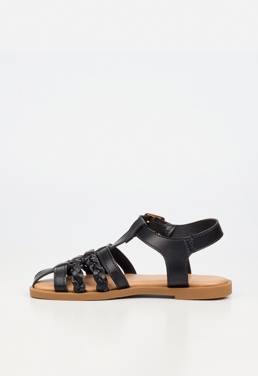 Flutterby - Lillie 3 girls sandal - black