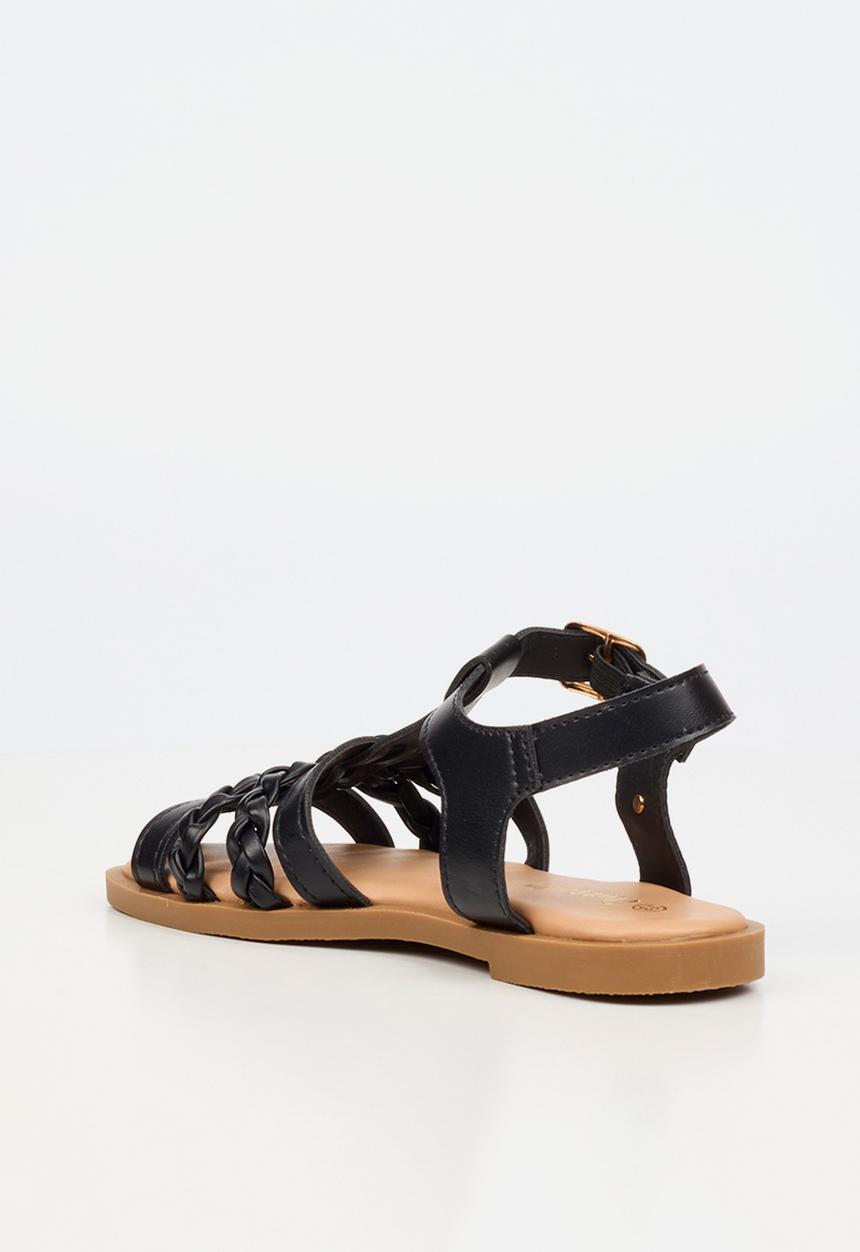 Flutterby - Lillie 3 girls sandal - black