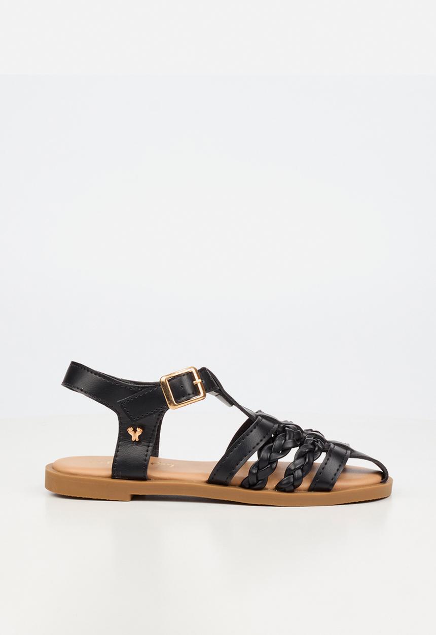 Flutterby - Lillie 3 girls sandal - black