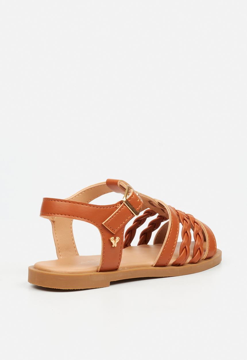 Flutterby - Lillie 3 girls sandal - tan
