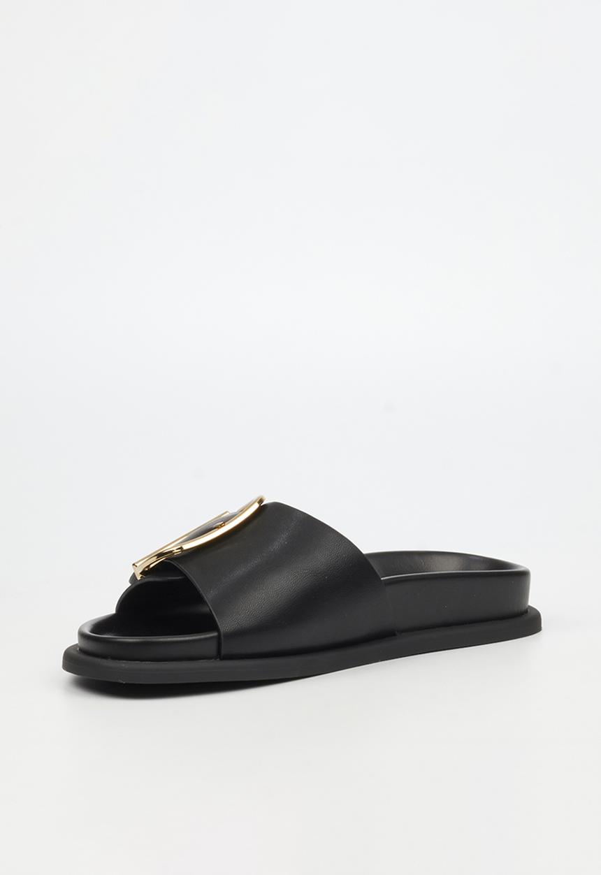 Miss Black - Polpetta 12 buckle strap sandal - black