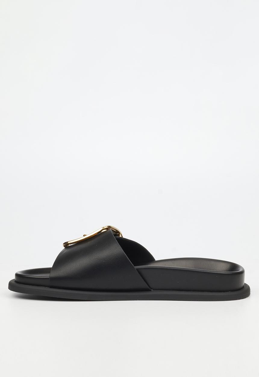 Miss Black - Polpetta 12 buckle strap sandal - black