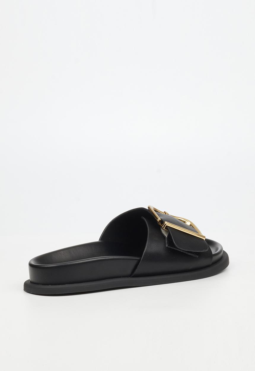 Miss Black - Polpetta 12 buckle strap sandal - black