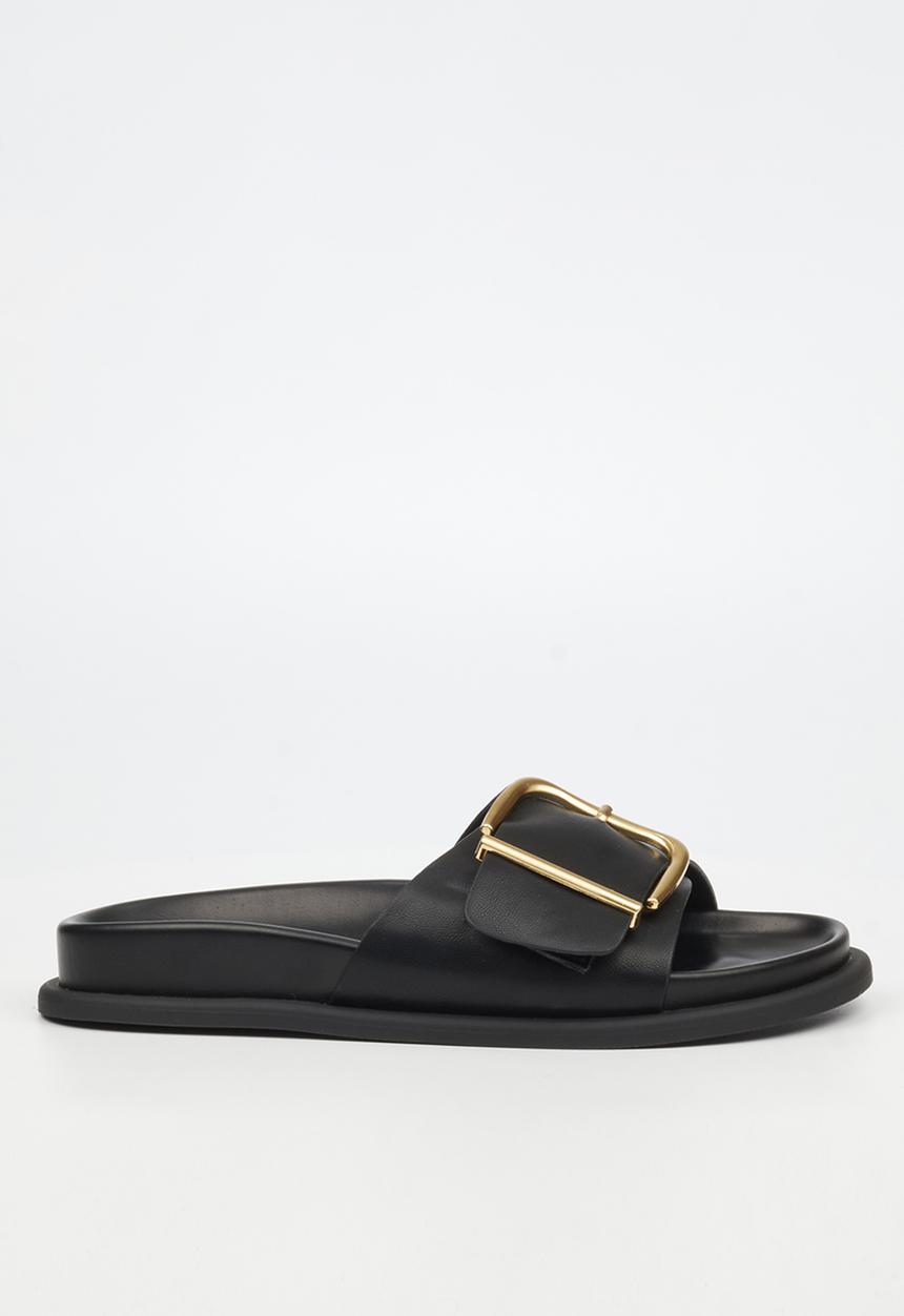 Miss Black - Polpetta 12 buckle strap sandal - black